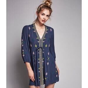 Free People Blue Floral Dress